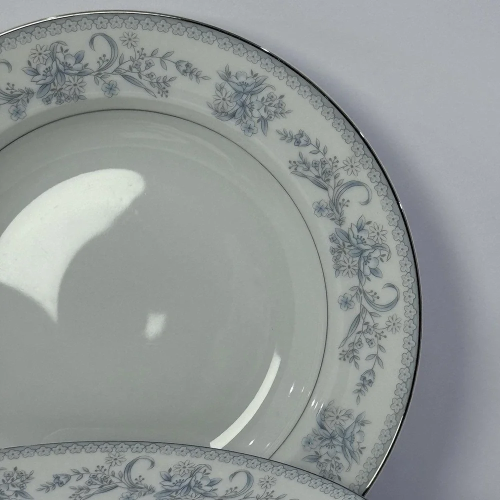 Mikasa Dresden Rose L9009 Rimmed‎ Soup Or Salad Plate Set of 4 Japan Read